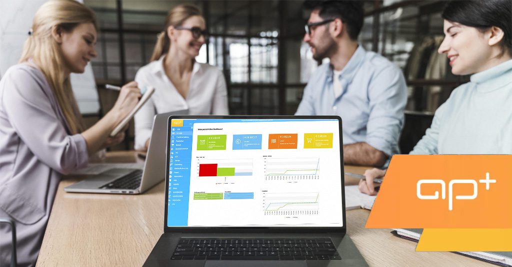 Dasboard, Laptop, ERP & CRM para industrias familiares, APplus